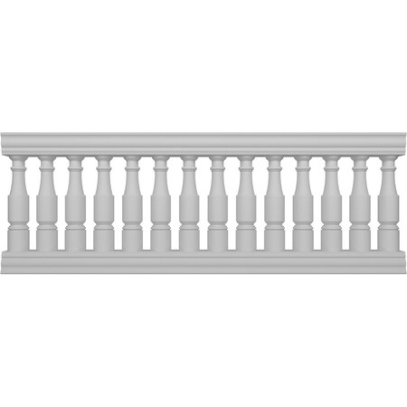 Ekena Millwork Fiberthane Hamilton Balustrade Railing Kit Style K (6 7/8" On-Center Spacing to Pass 4" Sphere Code) BALK37X096HMK